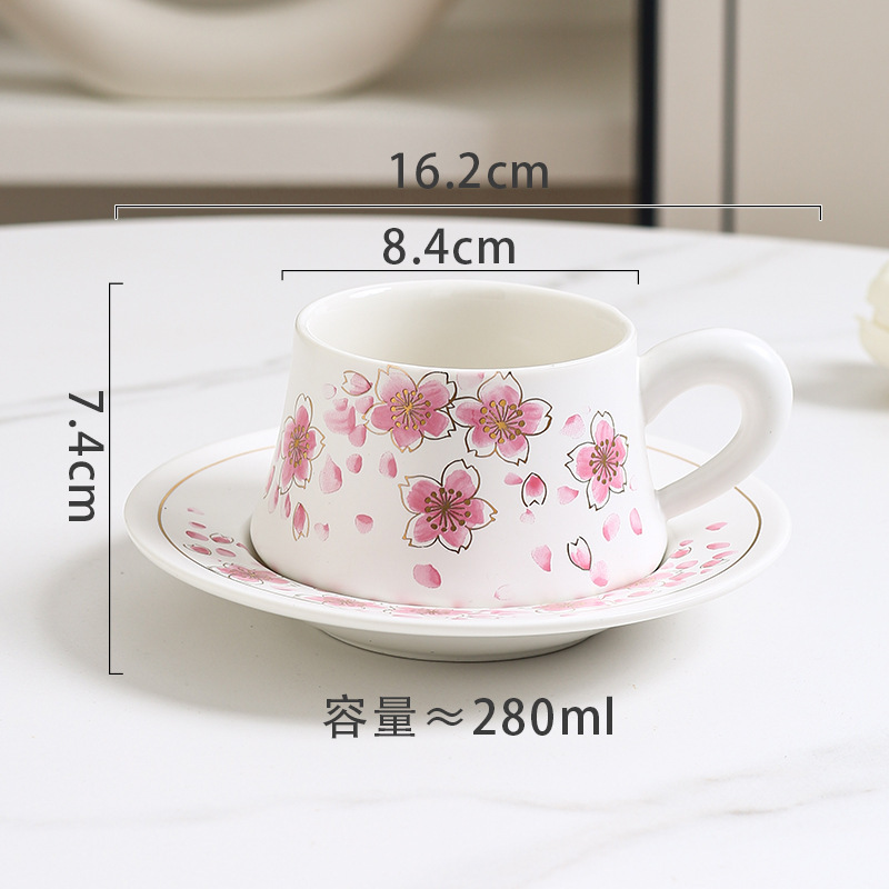 見栄えの良いガーデンアフタヌーンティーコーヒーカップとソーサークリエイティブレトロフレンチスタイルギフトウォーターカップセット|undefined
