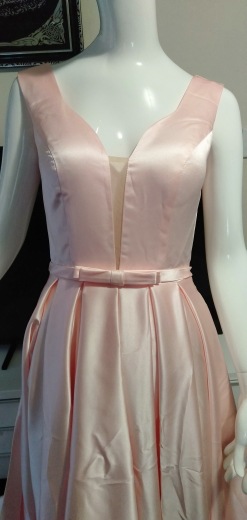 Vestido de noche para mujer, estilo europeo y americano, de Amazon, AliExpress y Wish, de satén sin mangas, elegante y sencillo, con cuello en V, entallado. image 8