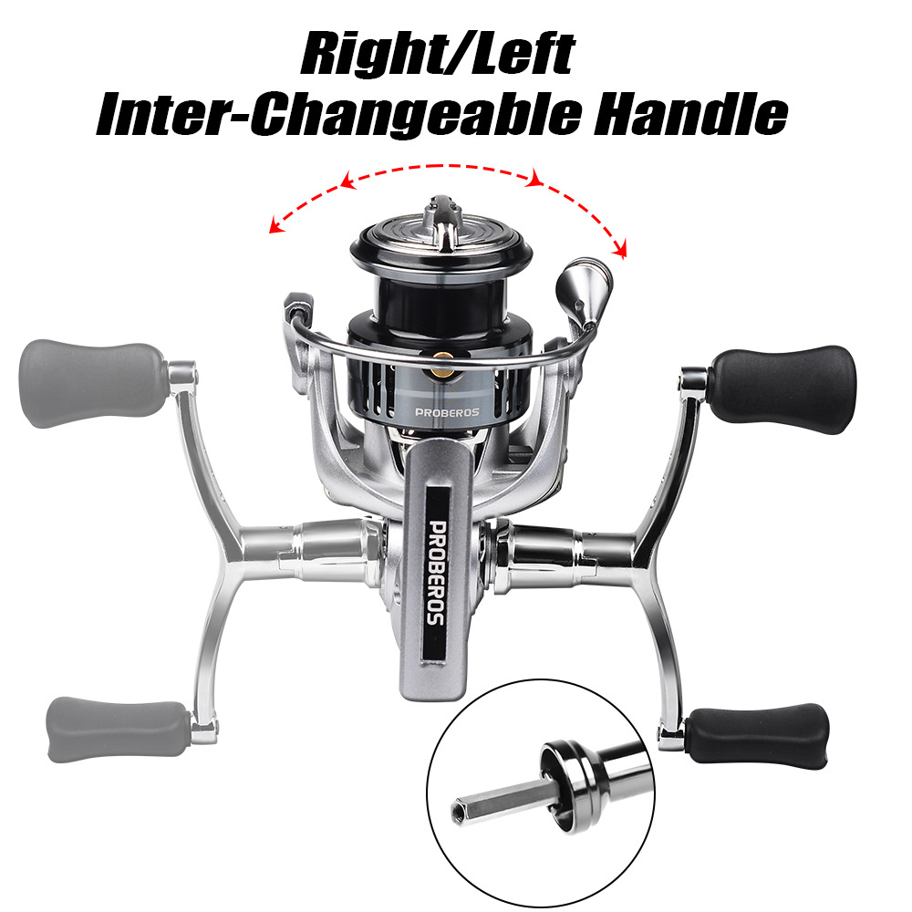 Double-arm metal spinning wheel deep line cup spinning reel long cast kayak sea fishing reel fishing line reel with balance rod