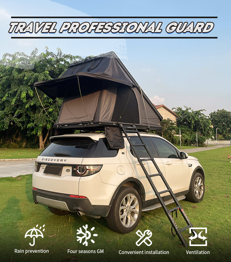 Cross-Border Aluminum Alloy Hard-Shell Roof Tent for Outdoor Camping and Self-Driving Travel, Customized Car Tent 210*130