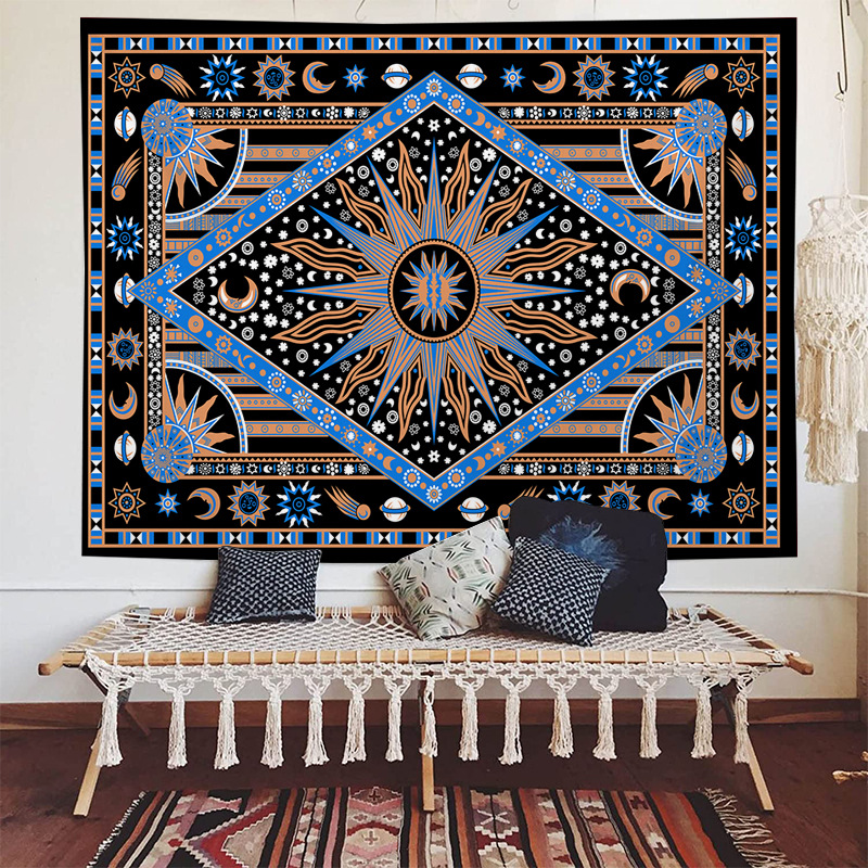 Tarot decorative cloth bedroom home tapestry ins decorative background cloth new psychedelic color_voghion.com