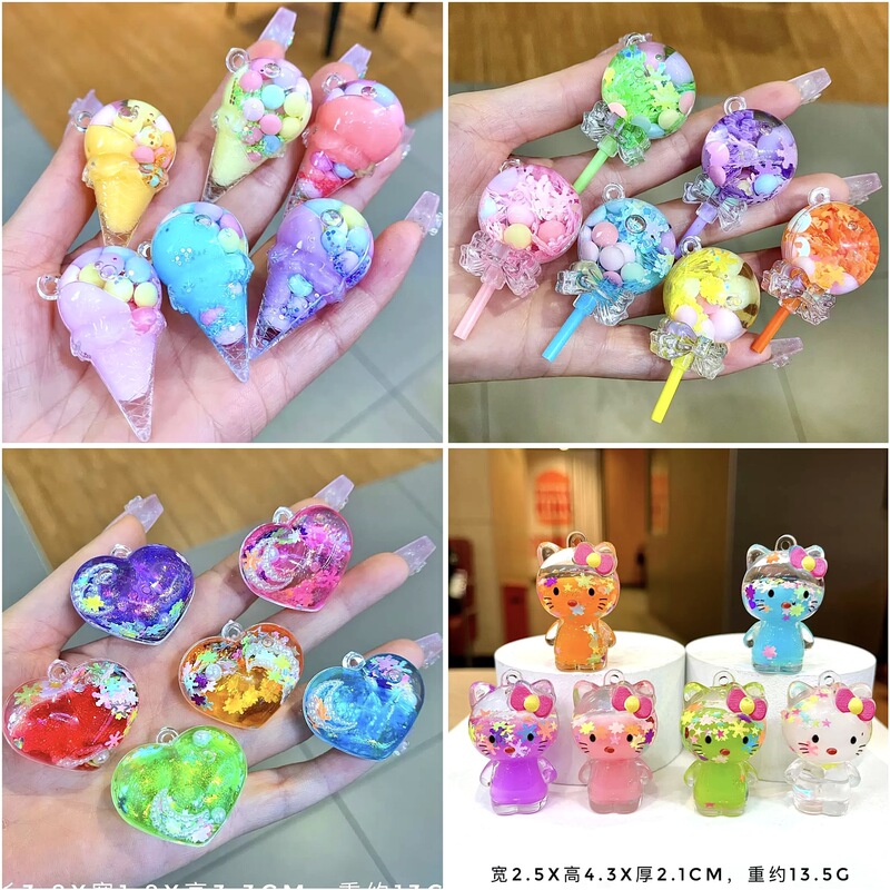 Glow-In-The-Dark Lollipop Acrylic Crystal Pendant Quicksand Ornaments Pendant Playground Kidsren's Toys Blind Box Small Gifts Glow-In-The-Dark Lollipop Acrylic Crystal Pendant Quicksand Ornaments Pendant Playground Kidsren's Toys Blind Box Small Gifts