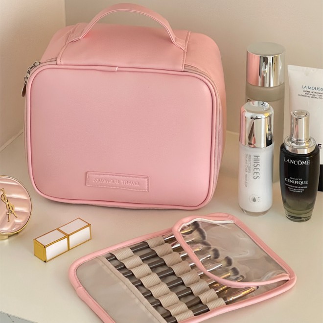 Bolsa de maquillaje de viaje impermeable multi-zonción bolsa de lavado bolsa de maquillaje de viaje bolsa de almacenamiento portátil simple