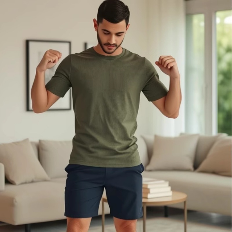 Physical Fitness Clothing, Daily Fitness Short-Sleeved Sweat-Absorbent Tops, Physical Training Clothing, Training Clothing, Indoor Exercise Suits for Men, Wholesale