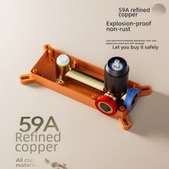 嵌入牆式方形全銅暗裝面盆龍頭預埋盒洗臉盆台上盆冷熱水龍頭批發