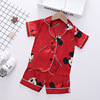 Summer cartoon children's pijama suitable for men and women, Korean style, wholesale, with short sleeve