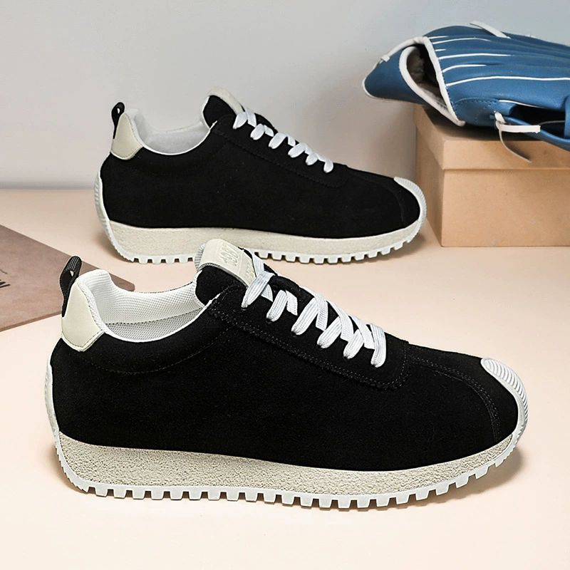 Четыре сезона, замшевые кожаные туфли на толстой подошве, увеличивающие рост, дышащие спортивные туфли Форрест Гамп, прямая трансляция, гонконгские и корейские подиумные туфли Xuheng 1