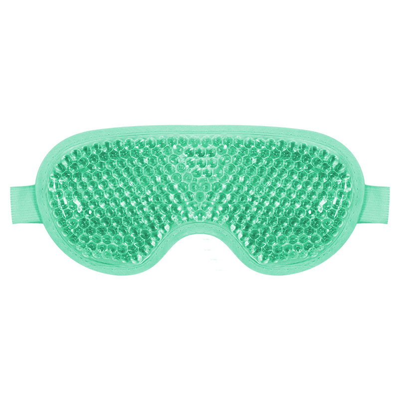 Gel cuentas sueño máscara de ojos fría compresa caliente compresa reutilizar cuentas de hielo PVC felpa bolsa de hielo máscara de ojo de viaje