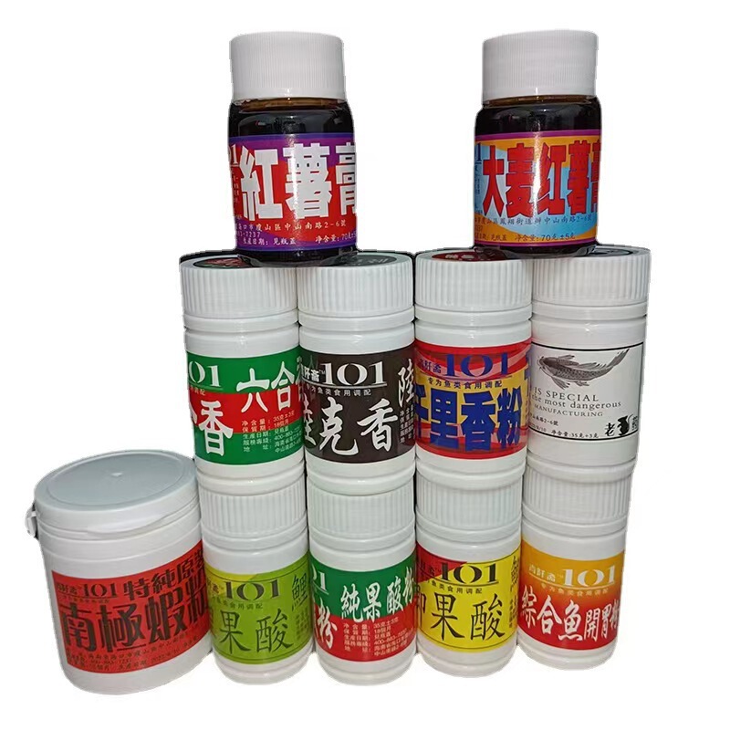 Taiwan 101 Medicine Liuhe Xiang Qiliang Fruit Acid Luo Fei Fishing Black Keng Competitive King Jelly Pineapple Fishing 101 Medicine