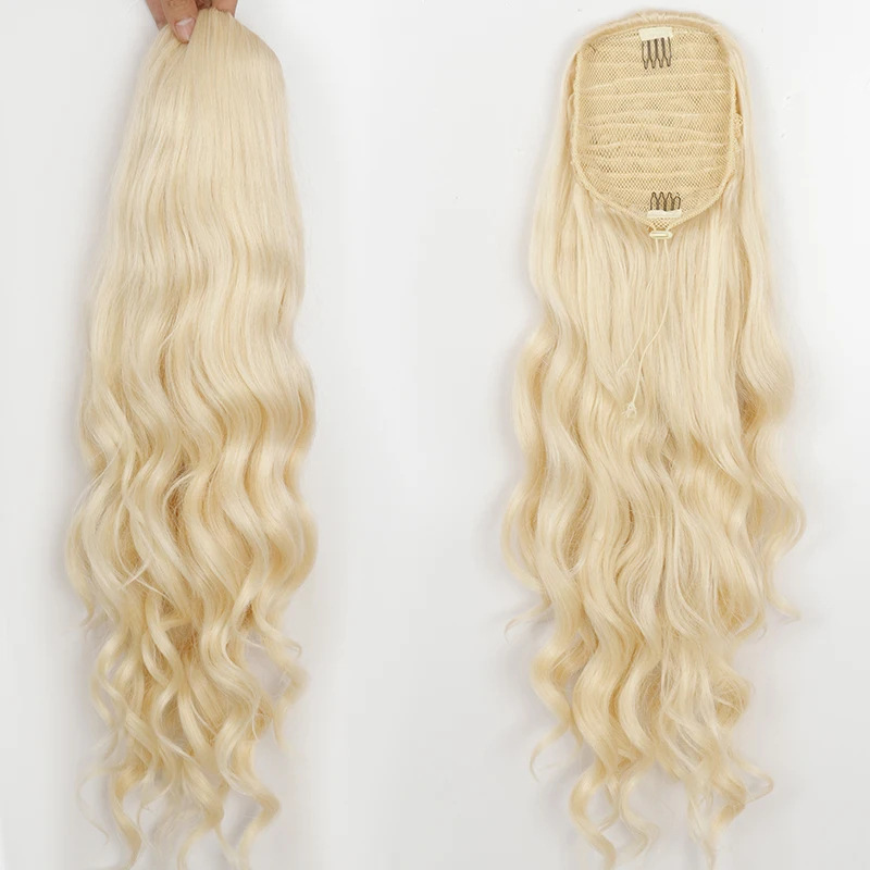 Perucas europeas y americanas de moda de caballo ondulado largo cabello ondulado damas de fibra química de caballo