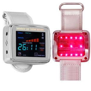 Source Factory 13-Hole Upgraded Laser Physiotherapy Watch 650Nm Nano Red Light Acupoint Irradiation Hot Wholesale