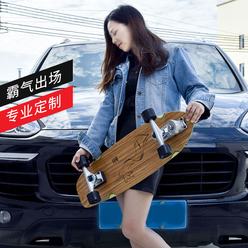 Source Factory Professional Land Surfboard Carbonized Bamboo Surface…