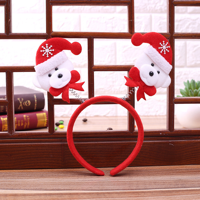 新しいクリスマスパーティーショー装飾子供のギフトクリスマス用品ヘッドバックルヘアフープ組み合わせメーカー卸売|undefined