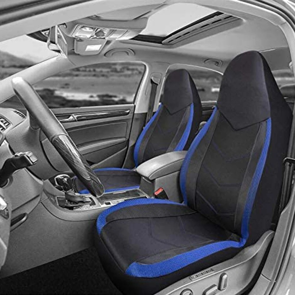 Car Seat Cover 2 Front Seat High Back Hooded Four Seasons Neutral Sandwich Fabric Cross-Border Hot Sale