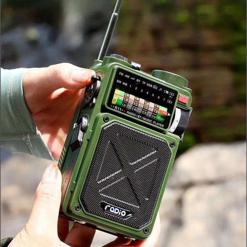 Cross-Border New Hand-Cranked Radio Emergency Solar Bluetooth Speaker Outdoor Camping Disaster Prevention Earthquake Supplies Speaker