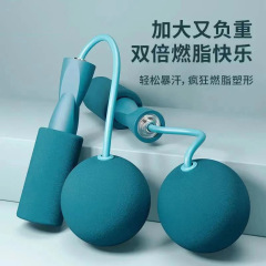 Indoor steel wire fitness skipping rope, large and small ball rope, dual-purpose load-bearing ropeless skipping rope, same style racing skipping rope for fitness
