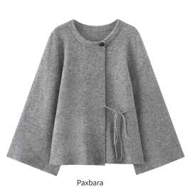 2025欧美风秋女装和服式针织开叉袖毛衣  6866