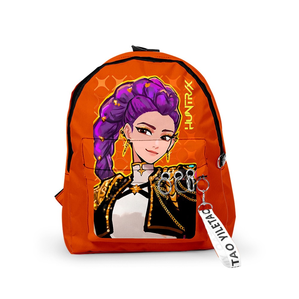 3D新品跨境电影  K-POP 猎魔女团双肩背包中小学校男女书包