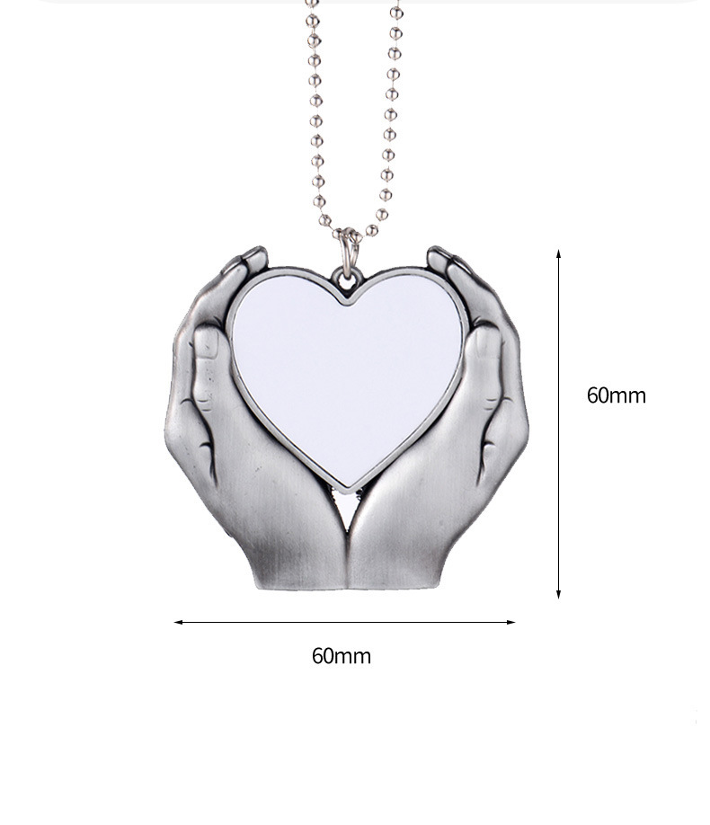 Heat Transfer Blank Angel Wings Holding Heart Pendant European and American Car Accessories Cross-Border Amazon Hot Seller