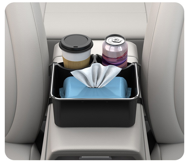 Car armrest box storage box storage box tissue box car middle storage high-grade multi-functional water cup holder cross-border