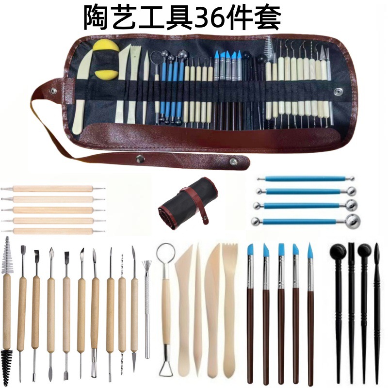 Juego de 5 Herramientas de Cerámica para Trabajar la Arcilla, Cuchillos para Esculpir Arcilla, Herramientas de Escultura de Arcilla de Doble Cabeza para Niños, Venta al por Mayor
