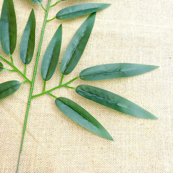 Simulated Bamboo Leaves Glued Fake Bamboo Branches Bamboo Leaves Plastic Green Small Bamboo Leaves Artificial Bamboo Leaves Landscape Bamboo Decoration Wholesale