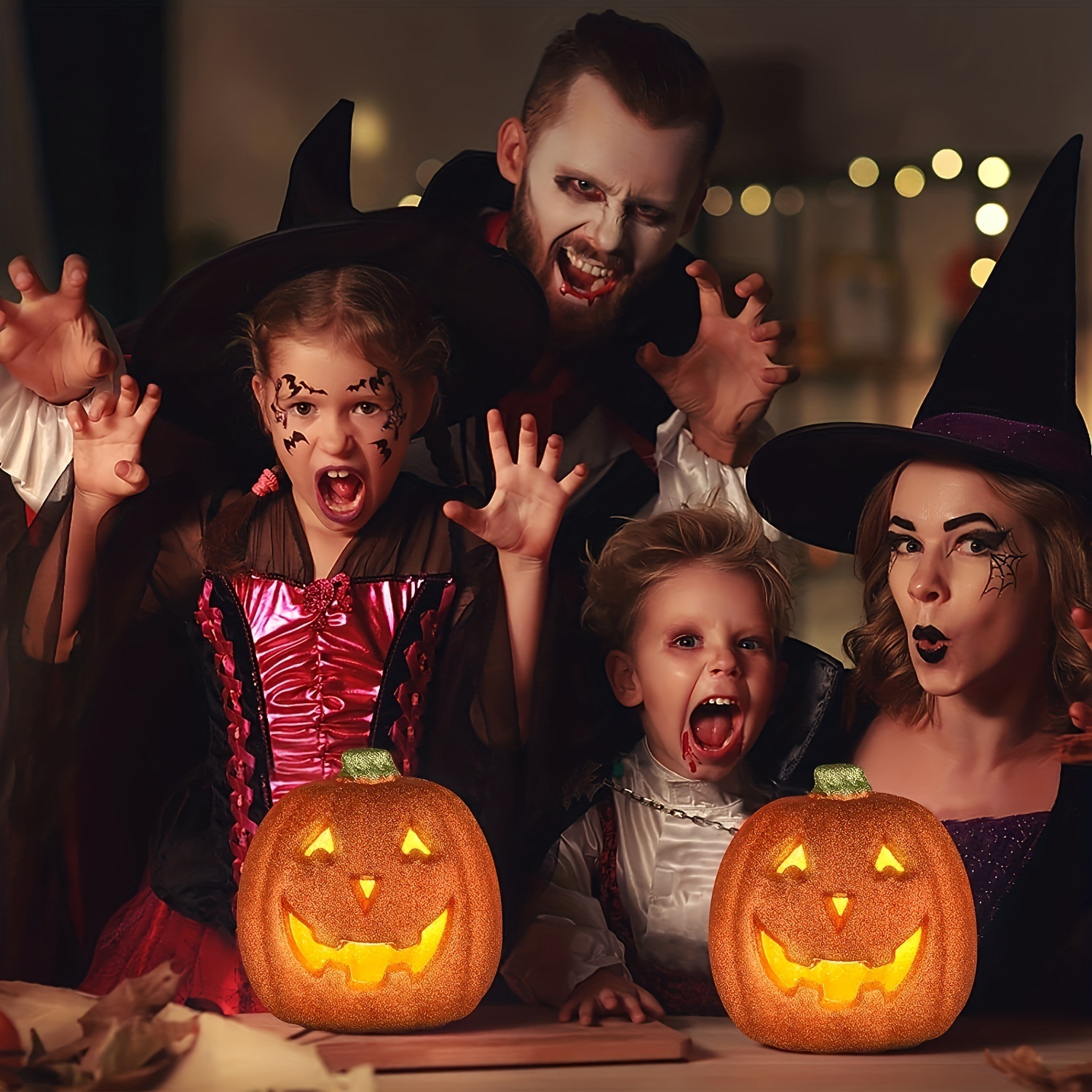 Luz de calabaza naranja de Halloween LED con batería decoración de Halloween decoración de calabaza al aire libre luz LED Halloween