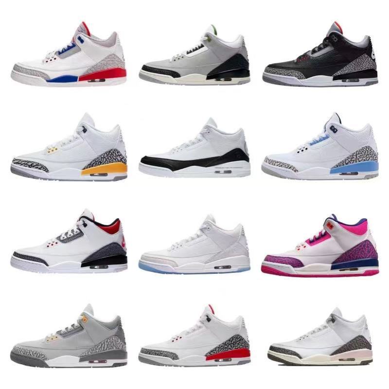 Harada Shoes Cross-Border Aj3 Men's and Women's Basketball Shoes Fujiwara Hao White Cement Black Warrior Beika Blue Joe 3 Sports and Casual Shoes