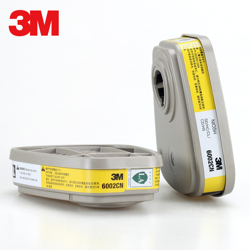 3M6003CN caja de filtro de gas máscara de gas accesorios de filtración de gas orgánico pintura de pulverización de carbón activado cloruro de cloro gas
