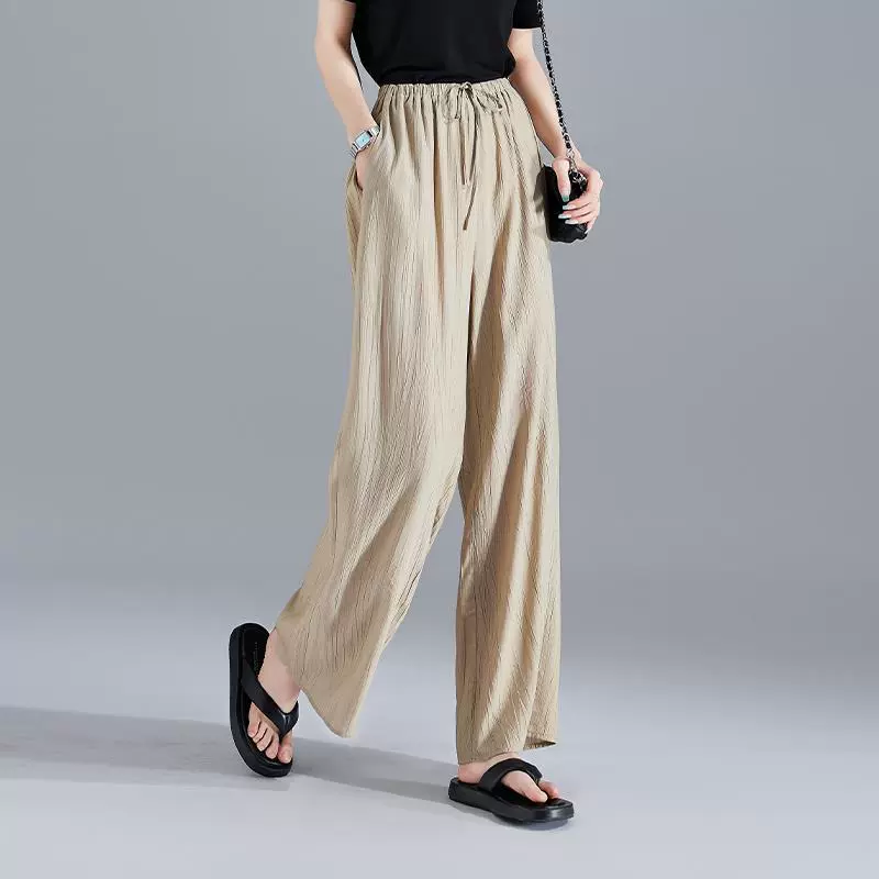 Софи Прохладные элегантные широкие брюки женские 2023 летние новые свободные приталенные Пригородные повседневные брюки