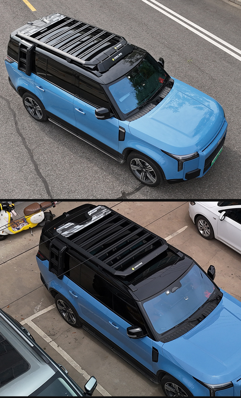 Jishi 01 Roof Luggage Rack Frame Off-Road Appearance Modification Parts Platform Ladder Aluminum Alloy Side Bag Dedicated Accessories