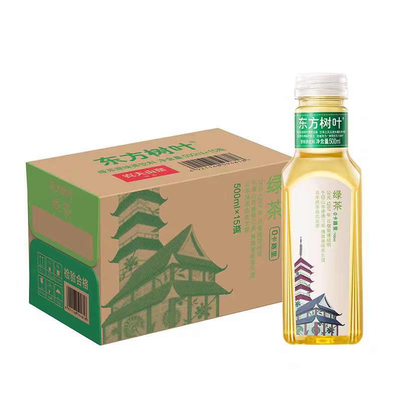 东方树叶 绿茶 500ml*15瓶-件