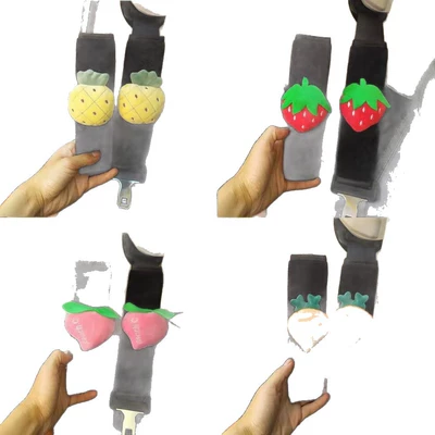 plush cover, cute little persimmon: Seat belt shoulder pad
