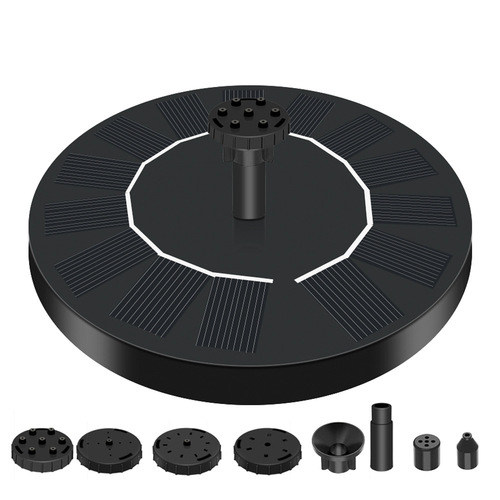 Outdoor 16cm Solar Fountains Floating Bird Bath Basin Fountain Pump Pool Garden Courtyard Waterfall Fountain Light