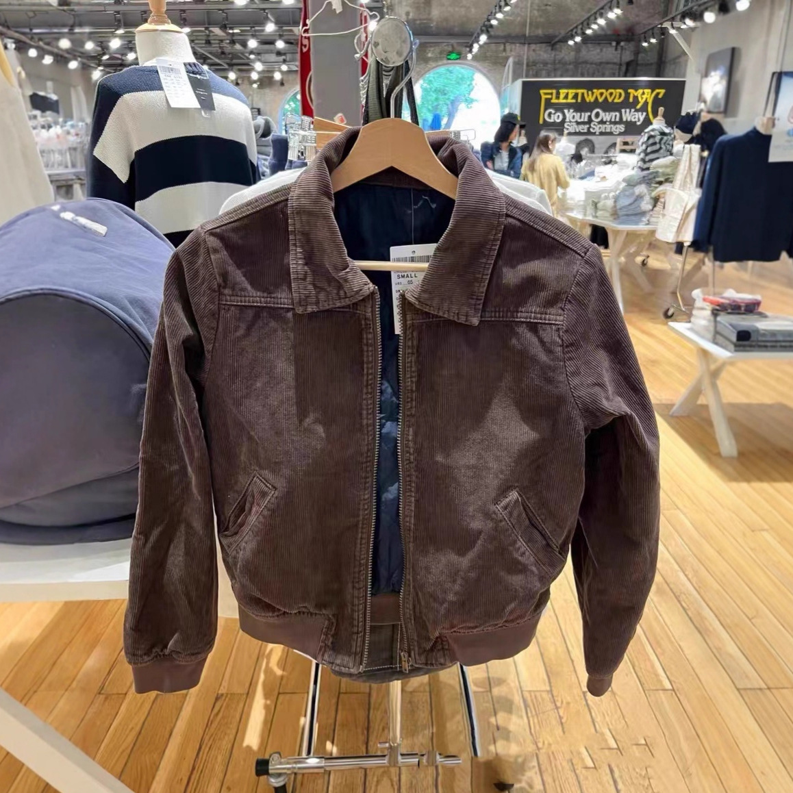 BM estilo otoño nuevo americano retro marrón PANA acolchado abrigo corto todo partido solapa chaqueta superior para las mujeres