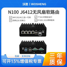 4网2.5G迷你软路由N150 DDR4J6412双显双串口无风扇工控小主机