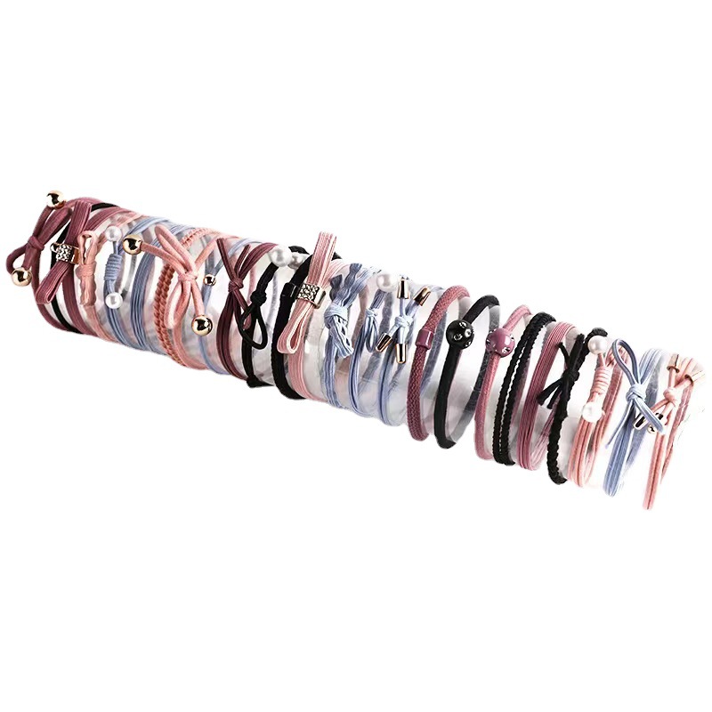 Diadema femenino neto rojo ins traje corbata cuerda de pelo simple temperamento chica banda de goma niños banda pelo Corea del Sur Accesorios