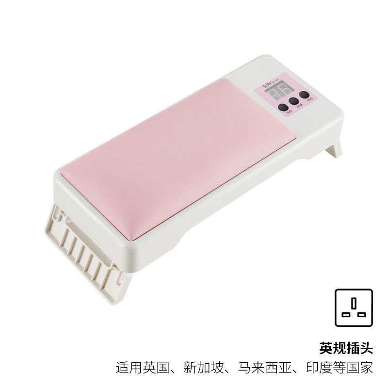 Con almohada de mano, lámpara de uñas, lámpara de fototerapia especial para salón de uñas, máquina de uñas de mano, plegable y conveniente, lámpara de cocción de dos manos transfronteriza