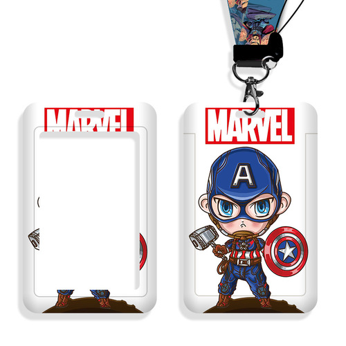 Student card holder with lanyard work pass meal card factory card holder hanging chest campus card ID holder cartoon wholesale
