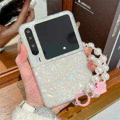 Huawei pura x 携帯電話ケースシェルパターン purax 折りたたみスクリーンパールラブブレスレット女性の保護カバーに適しています