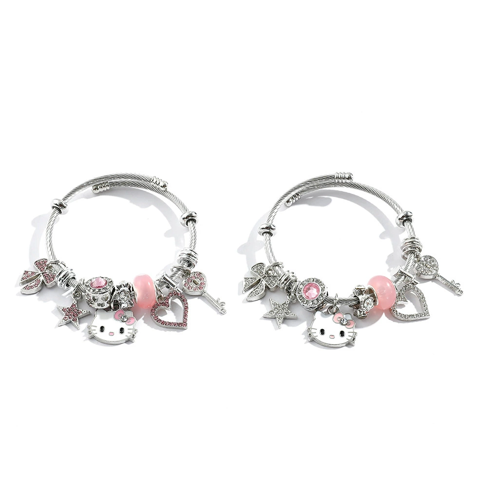 (Кросс-бортовая торговля), Hello Kitty, модный милый браслет, кулон, аксессуар, DIY