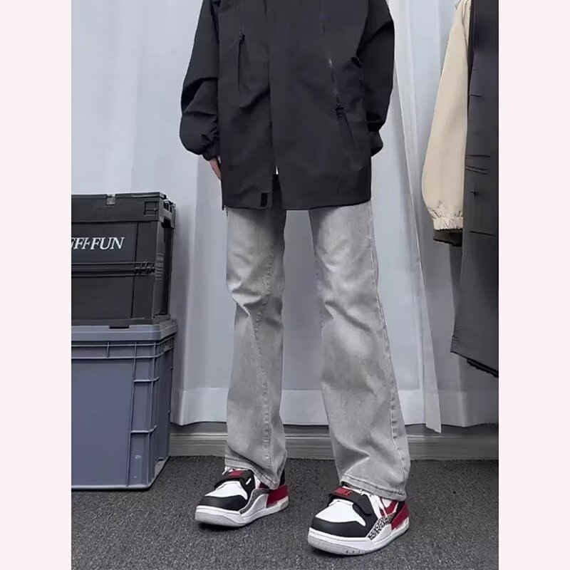 Estilo de Hong Kong hombres de moda verano nuevo estilo 2024 personalidad moda jeans hip-hop ins moda calle alta tendencia pantalones guapos