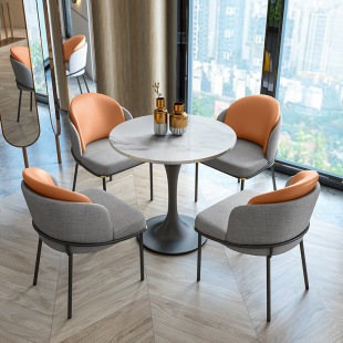 Modern minimalist negotiation table and chair combination Sales Department reception reception one table four chairs Coffee Shop restaurant leisure table and chair