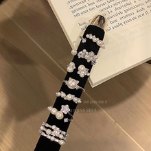 「繁星珠芒」韩版巴洛克小珠珠开口戒指女法式温柔时尚叠戴食指戒