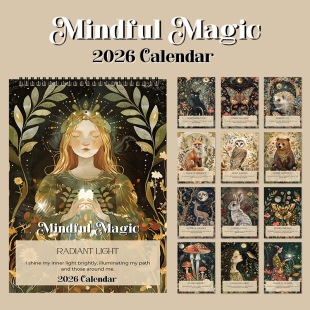 Cross-Border New Product Mindful Magic 2026 Calendar Mindful Magic Wall Calendar Ready for Sale