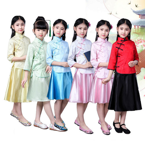 Children's costumes, Republic of China costumes, ladies' costumes, student costumes, girls' little fairy costumes, guzheng and guqin costumes, bridesmaids