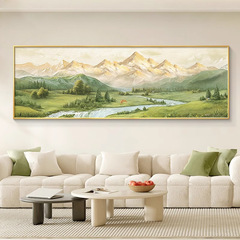 日照金山客厅装饰画山水风景画西墙沙发背景墙挂画2025新款壁画
