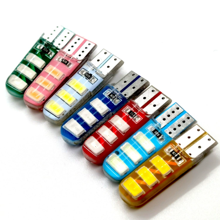 Силиконовая лампа T10 W5W T10 5730 6smd автомобильная LED широкая лампа мотоцикл скорость продаж Amazon