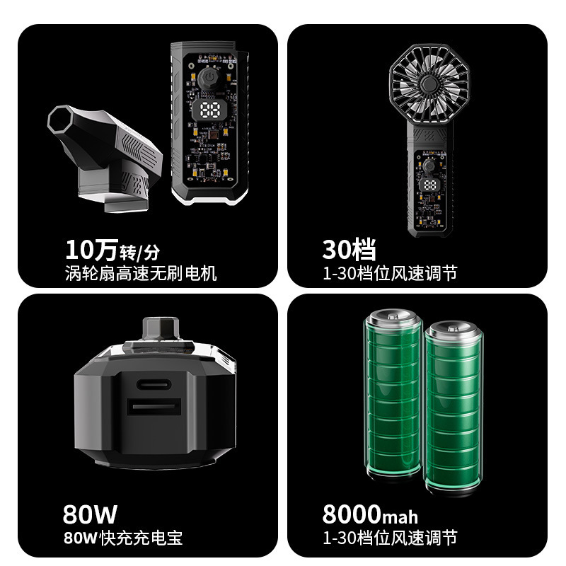 高速タービンブラシレスモーター屋外ワイヤレスハンドヘルドレンダリング暴力的な小型ファンポータブル除塵機|undefined