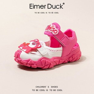 Girls' Baotou Sandals Kulomi Velcro Beach Shoes 2025 Summer New Style Middle and Large Children's Non-slip Fashion Tide